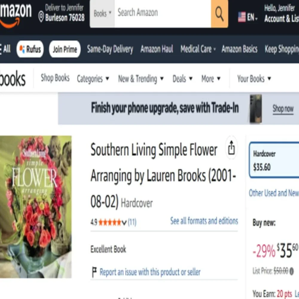 Southern Living Simple Flower Arranging by Lauren Brooks Hardcover